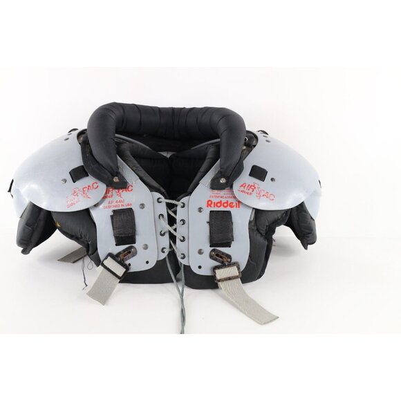 Vintage Riddell Air Pac Football Shoulder Pads With Padded Collar AP 44M Gray